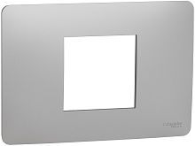 Рамка горизонтальная Schneider Electric Unica Modular 1-м. 2 мод. алюминий картинка